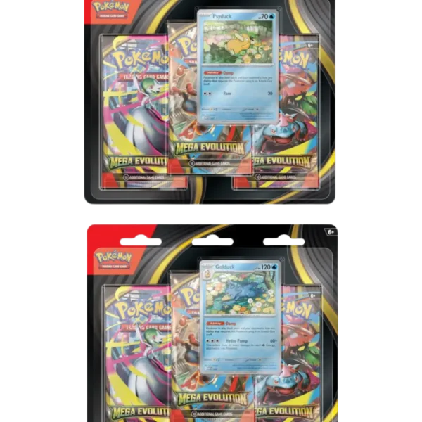 Pokemon TCG ME01 Mega Evolution 3-Pack Blister - 3 Booster Packs, Promo Card, and Collector Coin - EpicTCGVault
