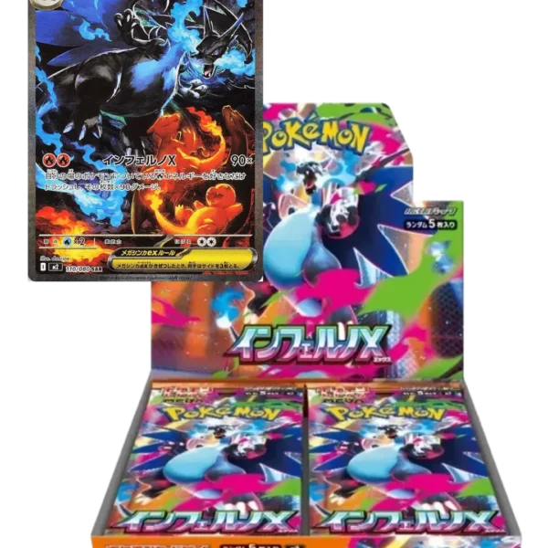 Pokémon TCG Japanese Inferno X Booster Box – Mega Charizard X ex Set (M2) Official Sealed Product