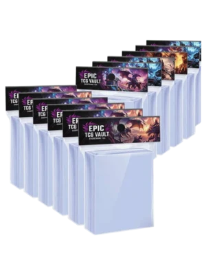 Epic TCG Vault Premium Penny Sleeves - Ultra Clear Protective Card Sleeves (100 Pcs)