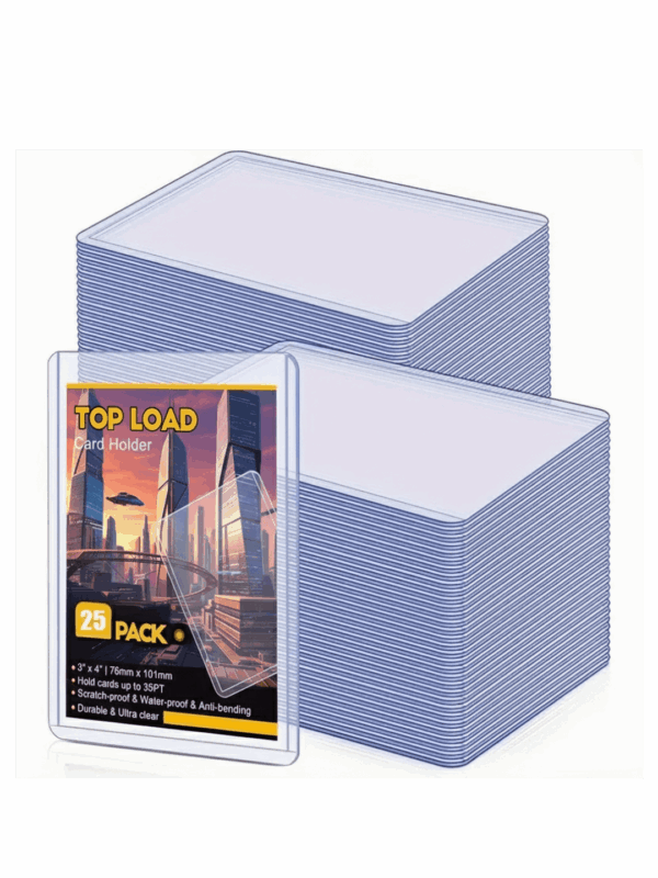 Top Load Card Holders (25 Pack) - Hard Plastic 3"x4" Sleeves for Pokémon, One Piece & TCG Cards | Buy in Dubai & UAE